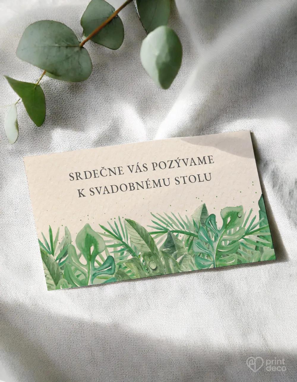 Pozvánky k stolu - v Greenery motíve I. 1/2