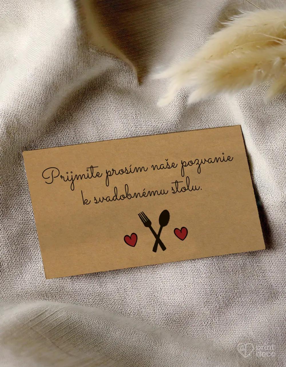 Pozvánky k stolu - Jednoduché s kalendárikom 1/2