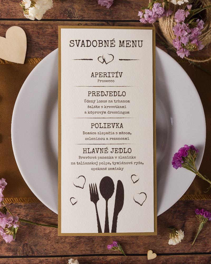 Svadobné menu - Vintage 01 1/3