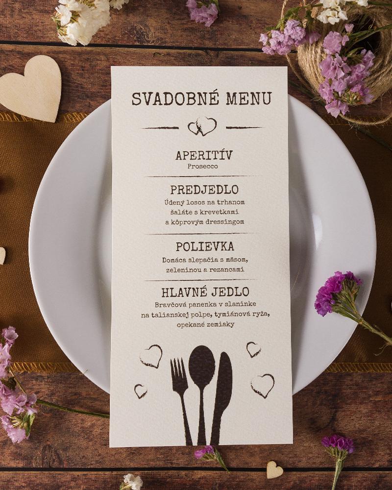Svadobné menu - Vintage 01 2/3
