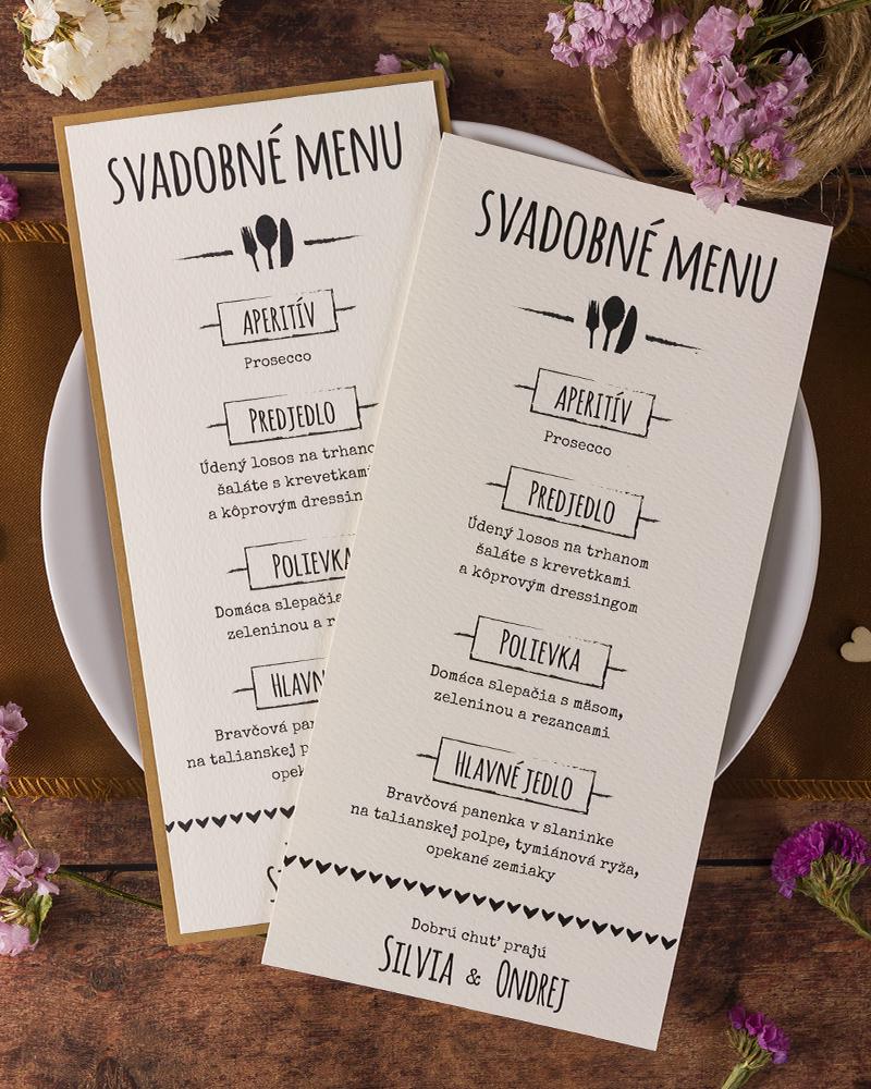 Svadobné menu - Vintage 02
