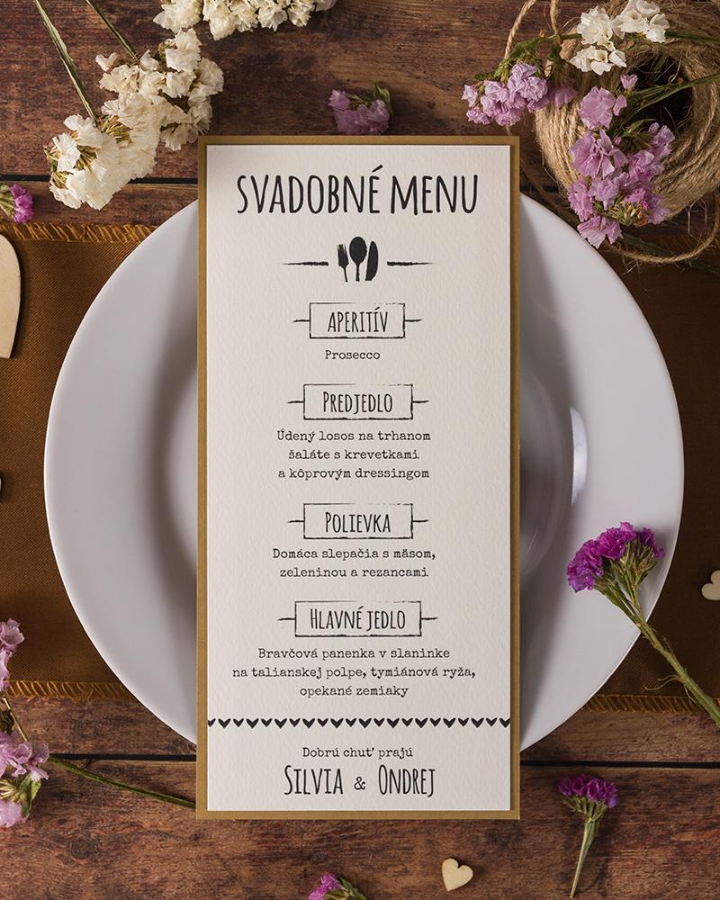Svadobné menu - Vintage 02 1/3