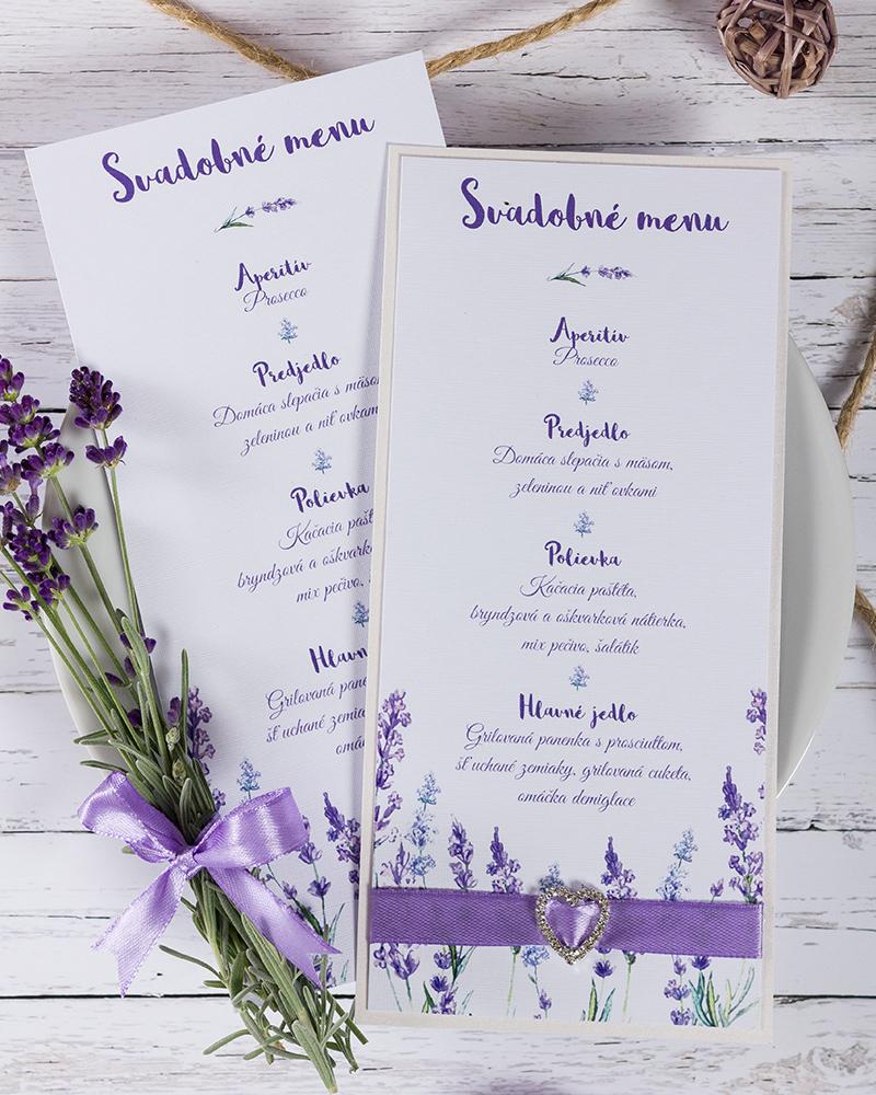 Svadobné menu - Levanduľa 01