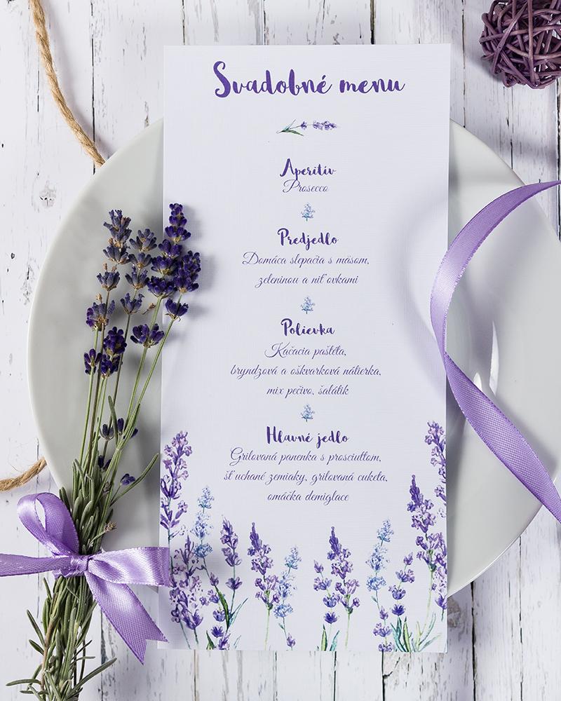 Svadobné menu - Levanduľa 01 1/4