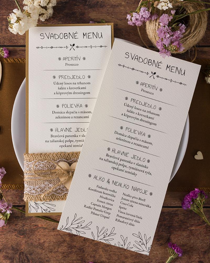 Svadobné menu - Vintage 03