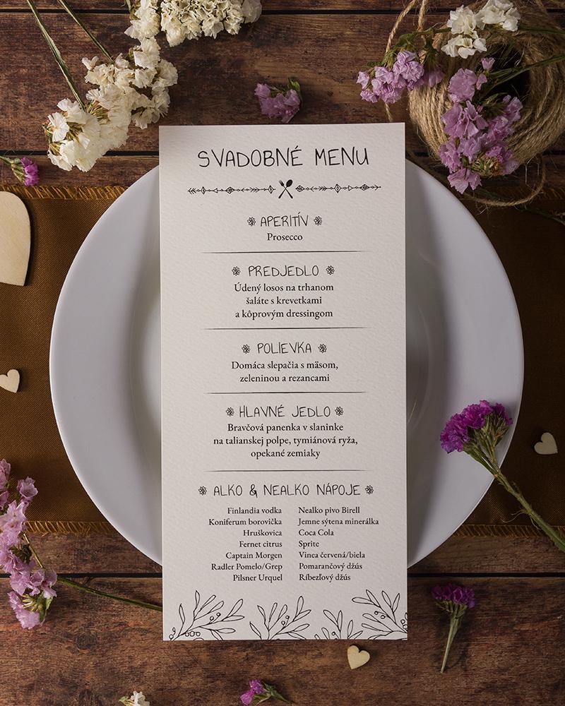 Svadobné menu - Vintage 03 1/3