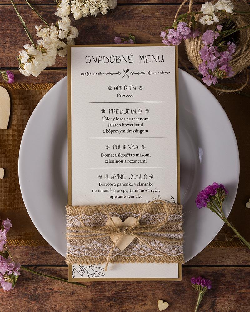 Svadobné menu - Vintage 03 2/3
