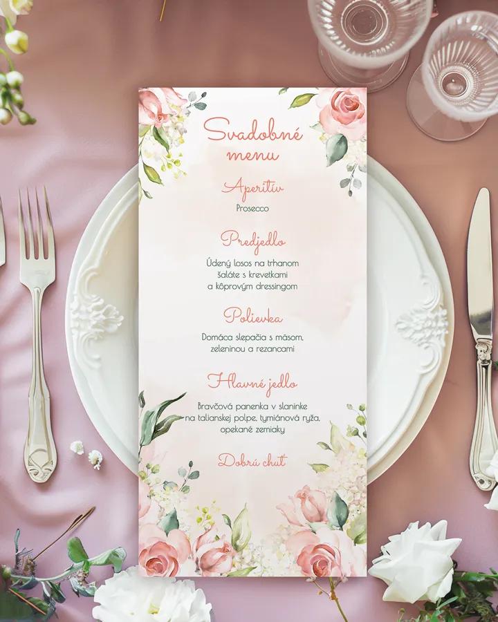 Svadobné menu - Kvitnúce ruže