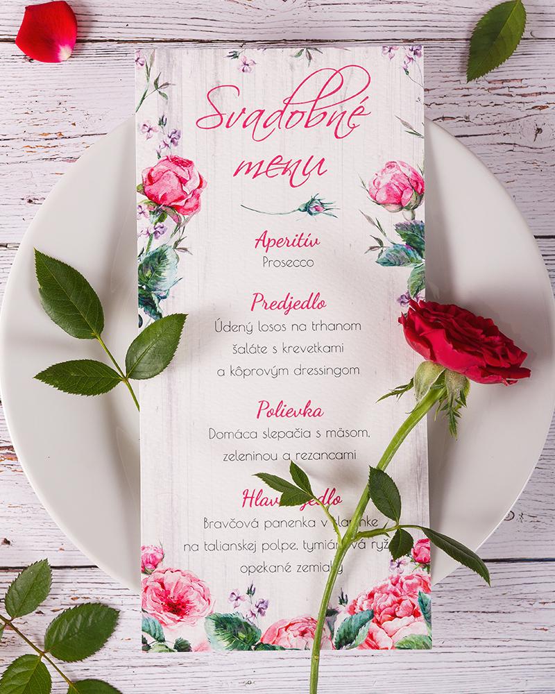 Svadobné menu - Ruža 02