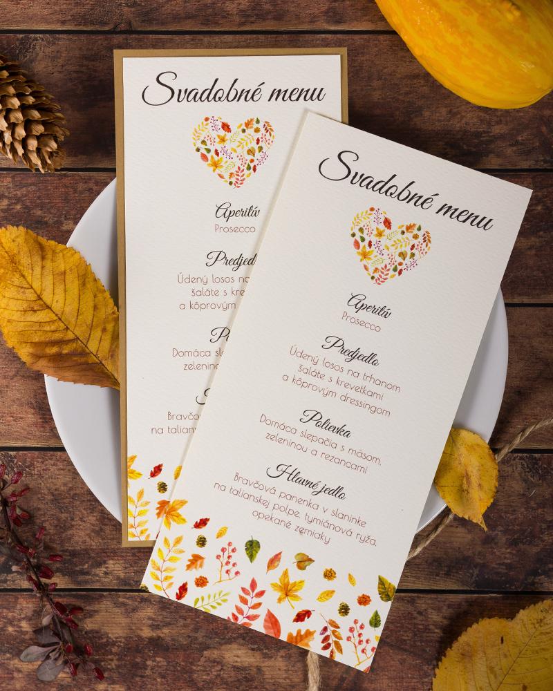Svadobné menu - Jeseň