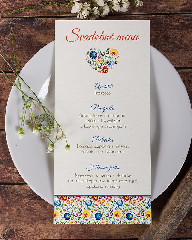 Svadobné menu s ľudovým motívom 1/3