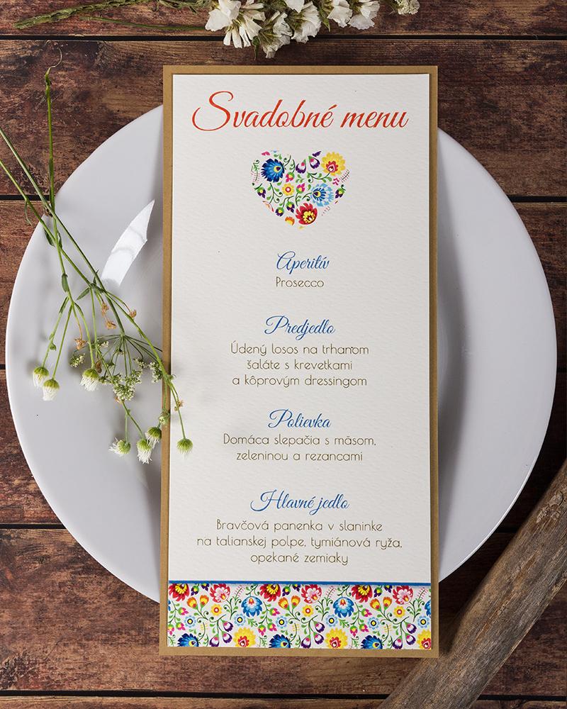 Svadobné menu s ľudovým motívom 2/3