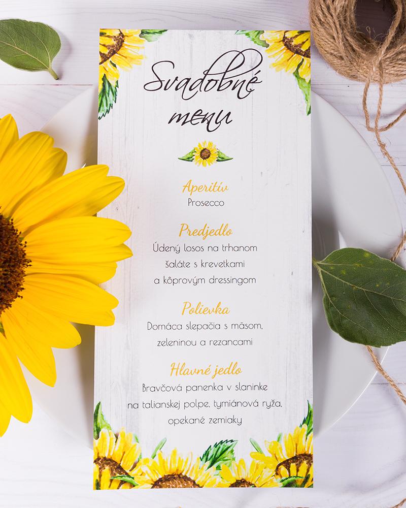 Svadobné menu - Slnečnica 01