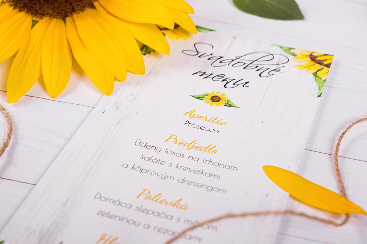 Svadobné menu - Slnečnica 01 1/2