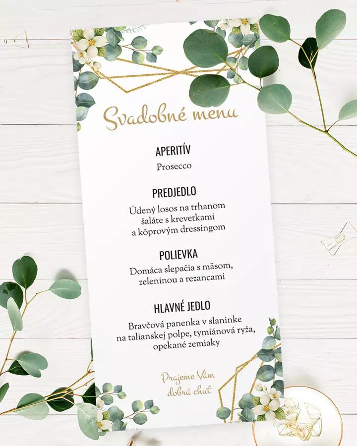 Svadobné menu - Greenery 03