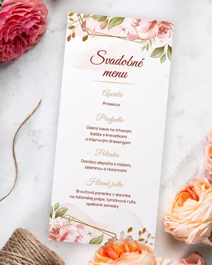 Svadobné menu - Kvetinový sen