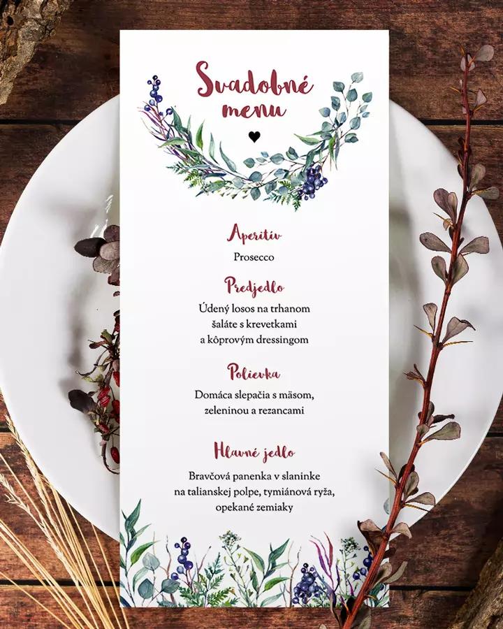 Svadobné menu - Eucalyptus s bylinkami