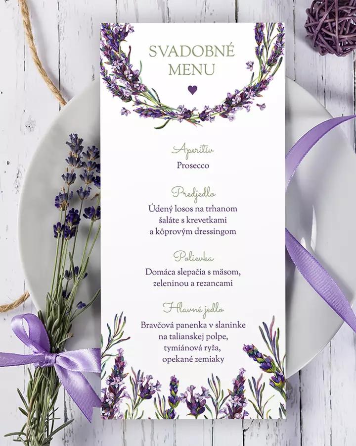 Svadobné menu - Levanduľa 02