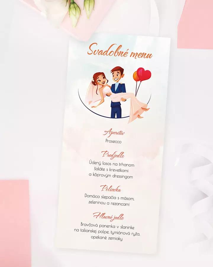 Svadobné menu - Zaľúbený pár 01