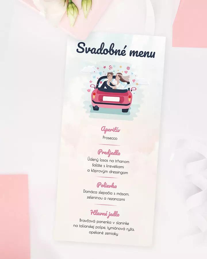 Svadobné menu - Zaľúbený pár 02