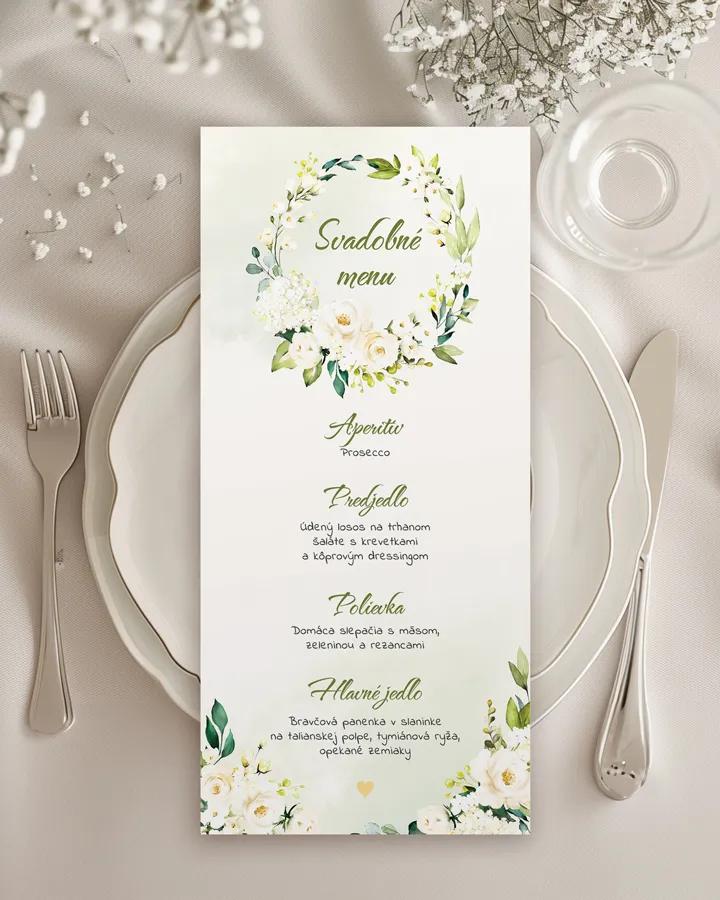 Svadobné menu - Biele ruže 04