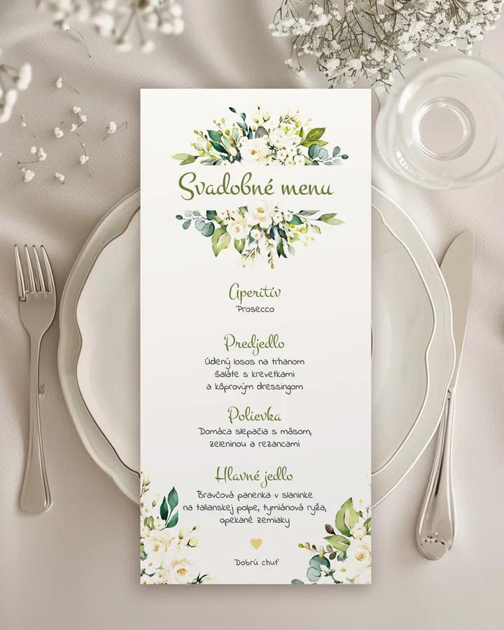 Svadobné menu - Biele ruže 05