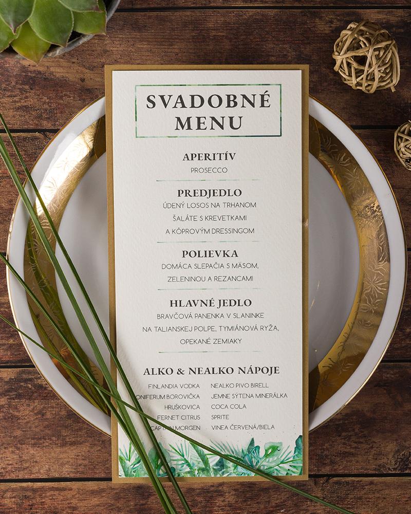 Svadobné menu - Greenery 01 2/4