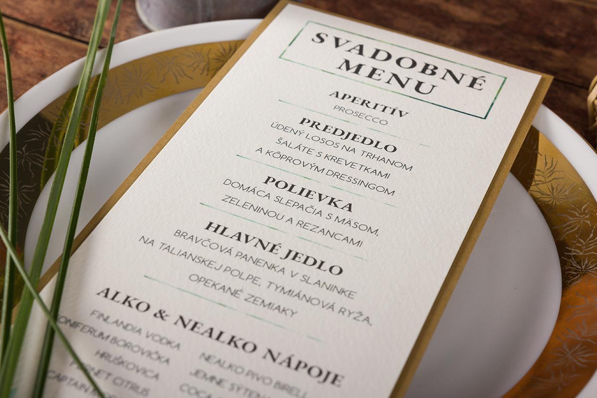 Svadobné menu - Greenery 01 3/4