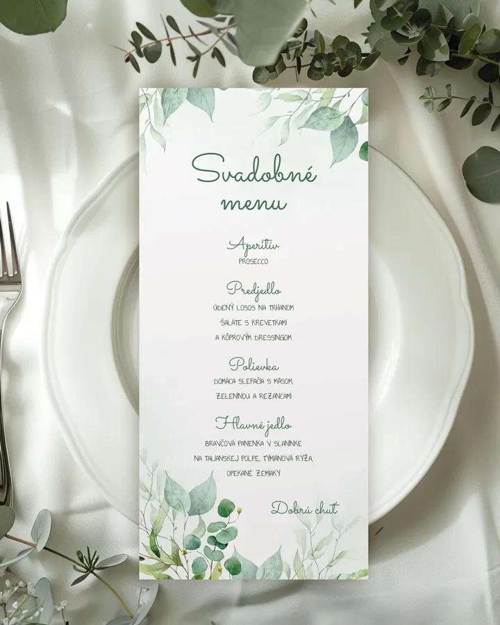 Svadobné menu - Greenery 05