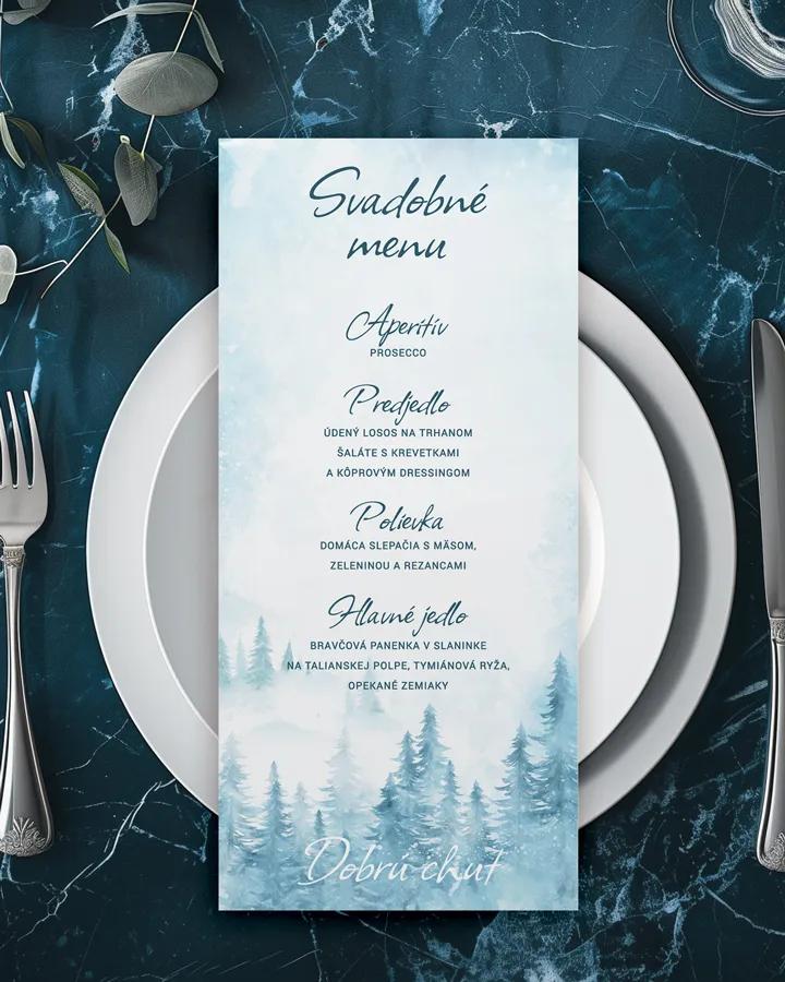 Svadobné menu - Zimná krajina 01