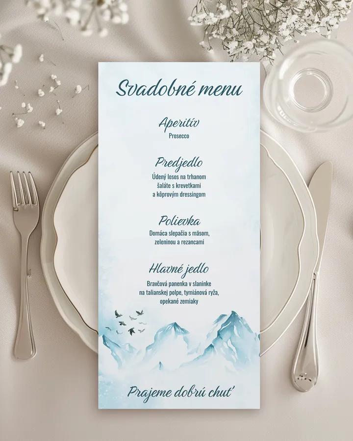 Svadobné menu - Zimná krajina 02