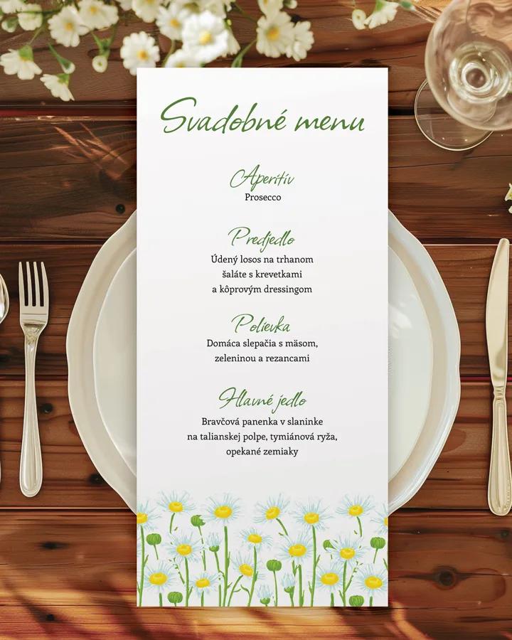 Svadobné menu - Nežné sedmokrásky