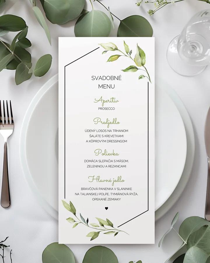 Svadobné menu - Greenery 06