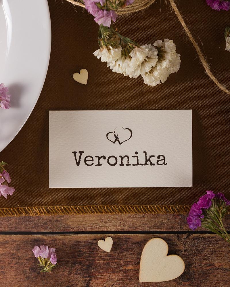 Svadobná menovka - Vintage 01