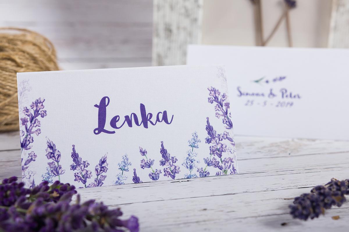 Svadobná menovka - Levanduľa 1/2