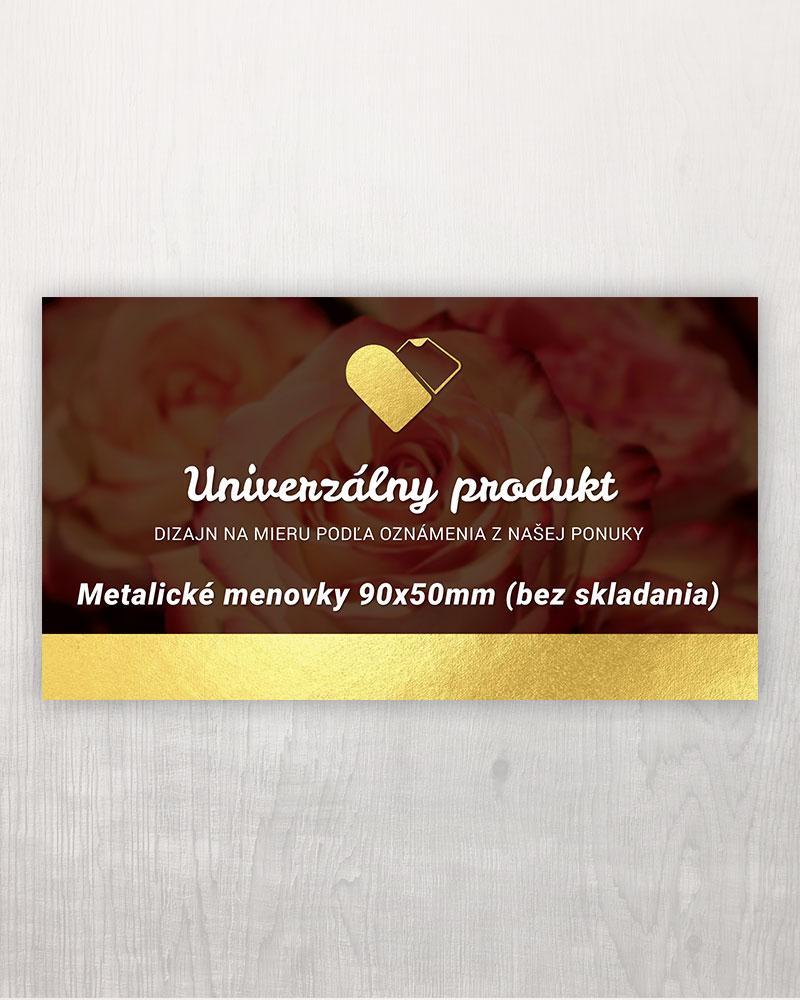 Metalické svadobné menovky (univerzálny produkt 90x50mm)