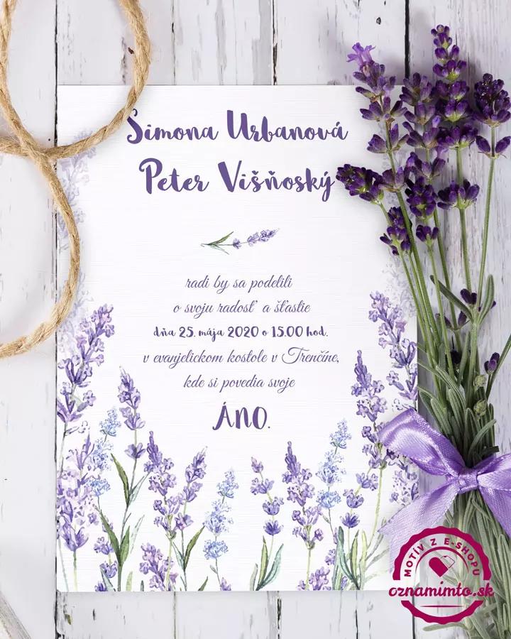 Svadobné oznámenia Levanduľa 6/9