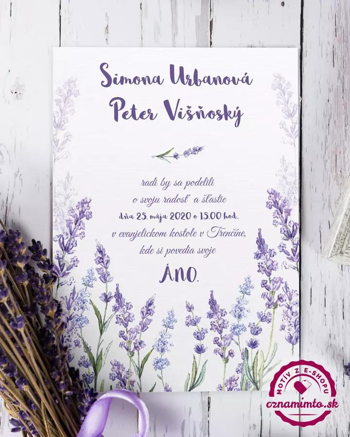 Svadobné oznámenia Levanduľa 4/9