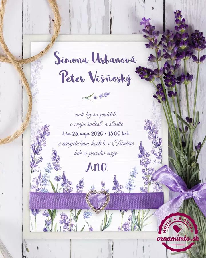 Svadobné oznámenia Levanduľa 3/9