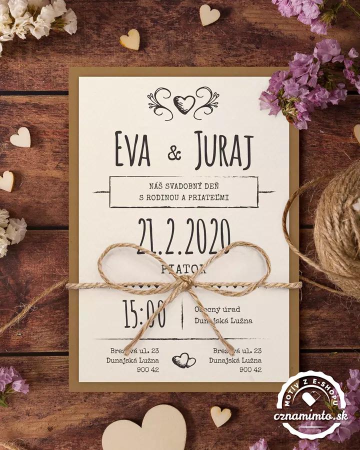 Jednoduché vintage svadobné oznámenia 8/9