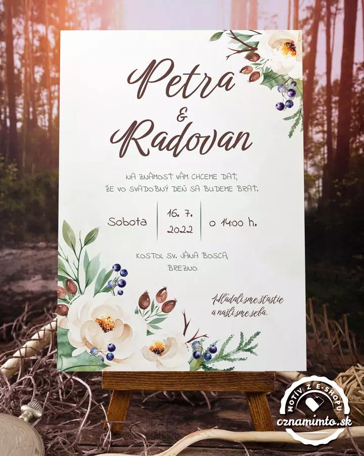 Svadobné oznámenia - Lesné plody 01
