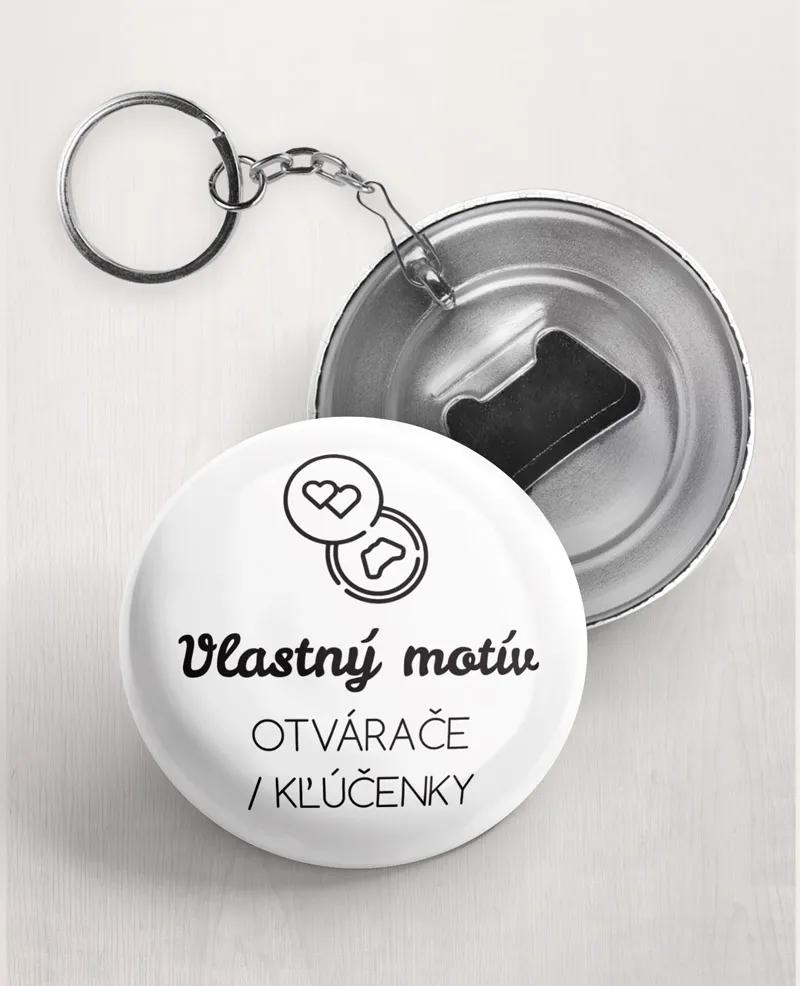 Svadobné kľúčenky s otváračom - Vlastný návrh