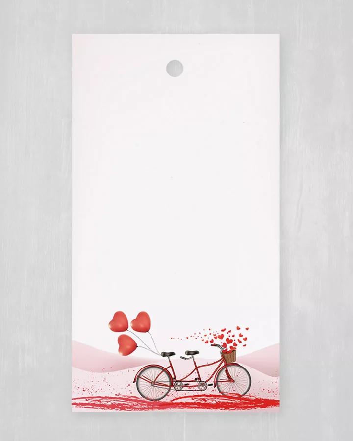 Visačka na výslužky / darčeky / produkty - Svadobný bicykel (sada 10ks) 1/2