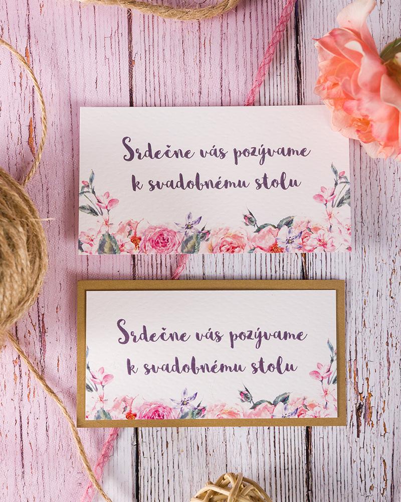 Svadobné pozvánka - Ruža 01