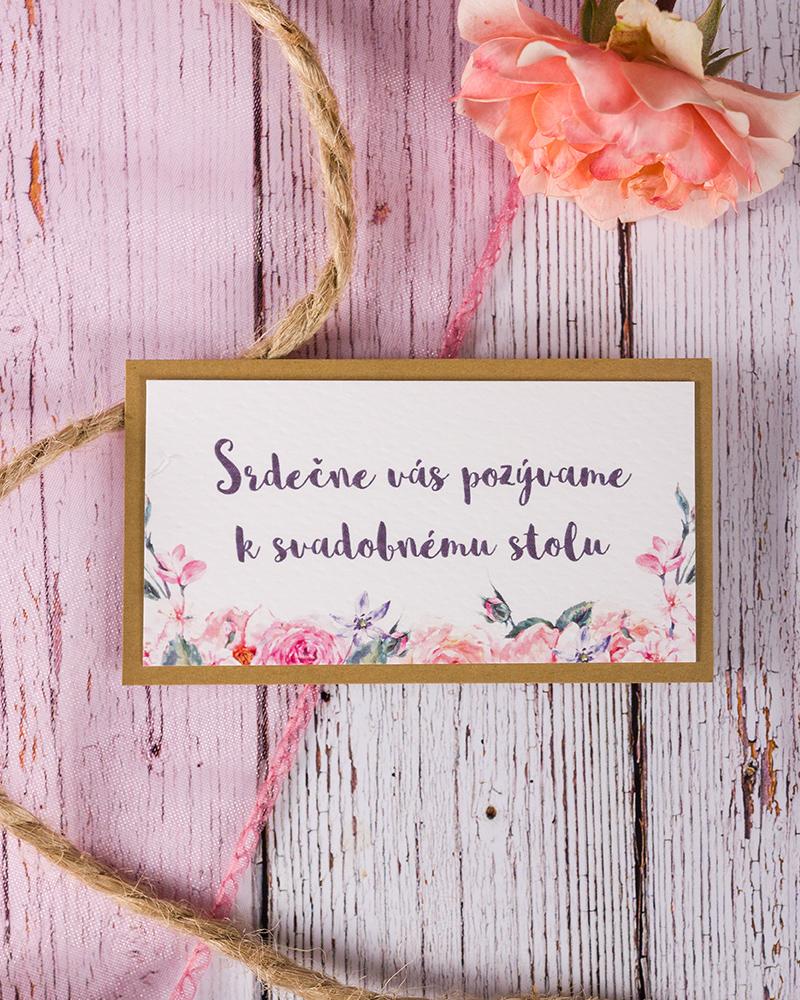 Svadobné pozvánka - Ruža 01 1/3
