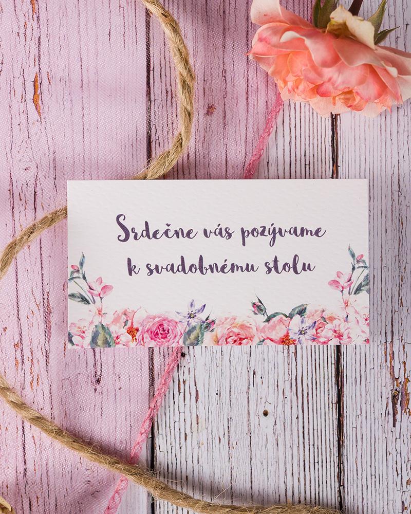 Svadobné pozvánka - Ruža 01 2/3