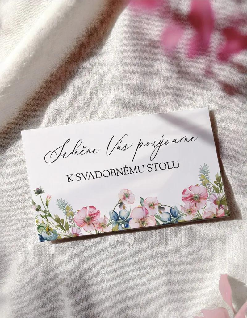 Svadobná pozvánka - Ružový venček I