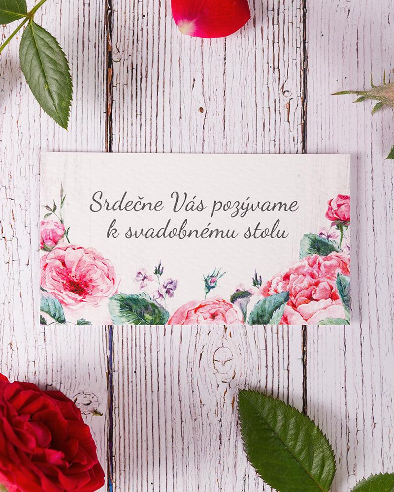 Svadobná pozvánka - Ruža 02