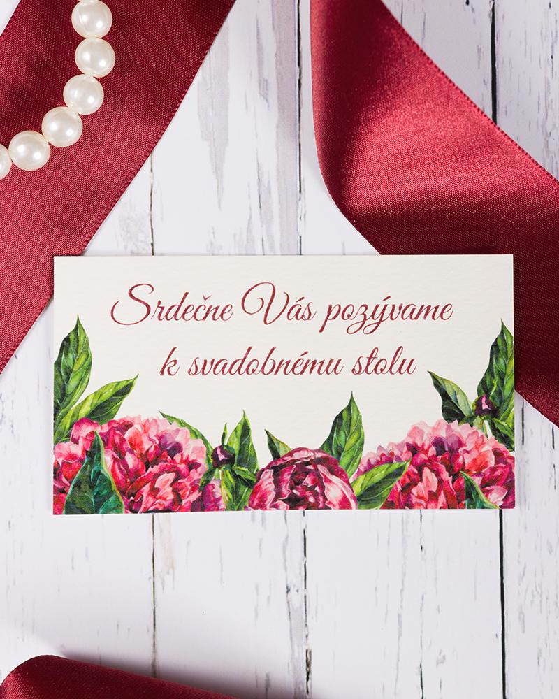 Svadobné pozvánky s pivonkami 1/5