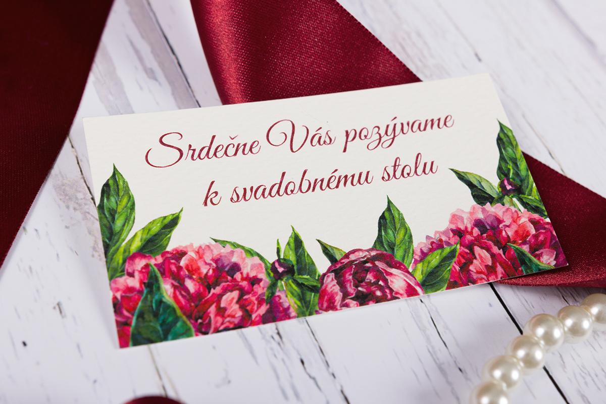 Svadobné pozvánky s pivonkami 3/5